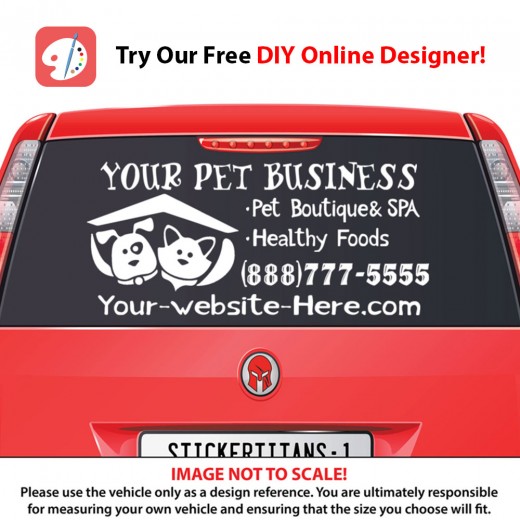 Rear Glass  Decal - Pet Services 4